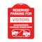 Signmission Reserved Parking for Visitors Unauthorized Vehicles Towed Away With Tow Away Graphic, RW-1824-23069 A-DES-RW-1824-23069 - alternate 1